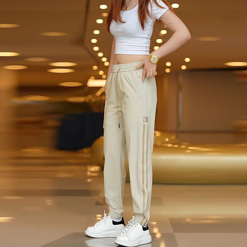 Stilvolle, lässige, atmungsaktive Hose aus Eisseide