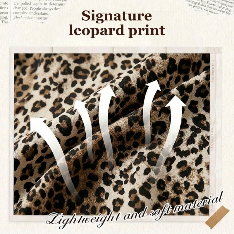 🌞Frühlingserwachen: 50% Rabatt!Statement-Bluse mit Leoparden-Print: Figurbetontes Langarm-Shirt mit Mesh-Details